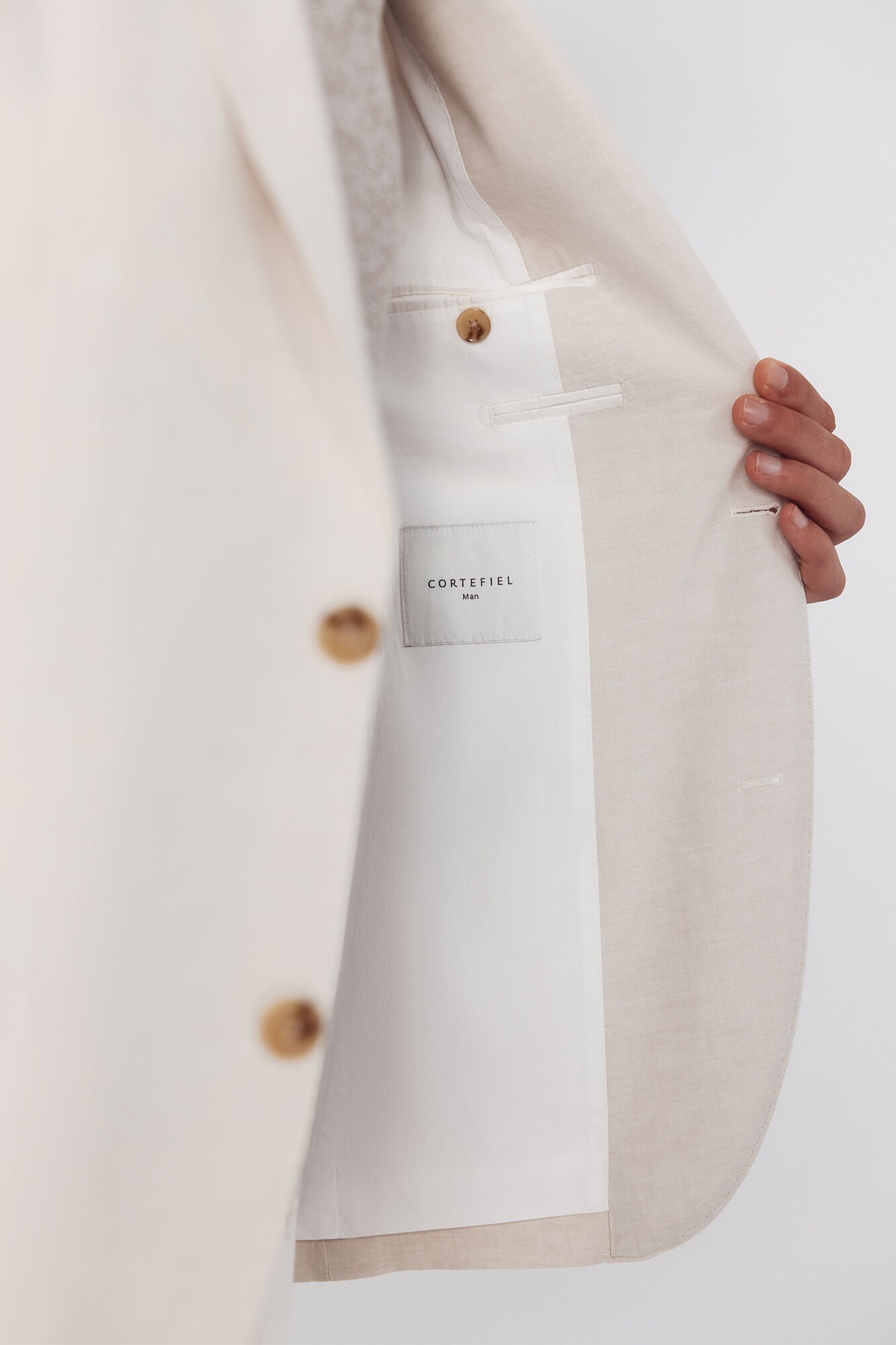 Cortefiel Blazer linho Tostado