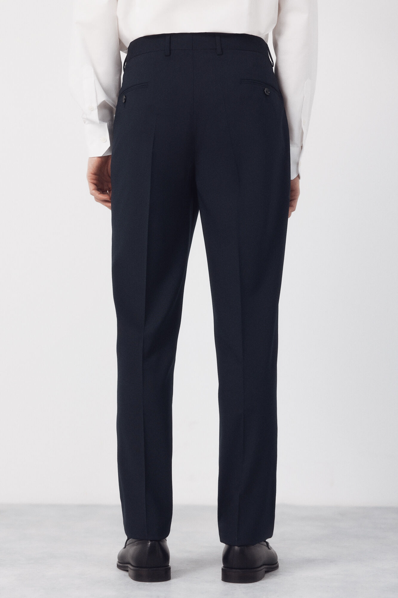 Cortefiel Dynamic blue structured trousers Navy