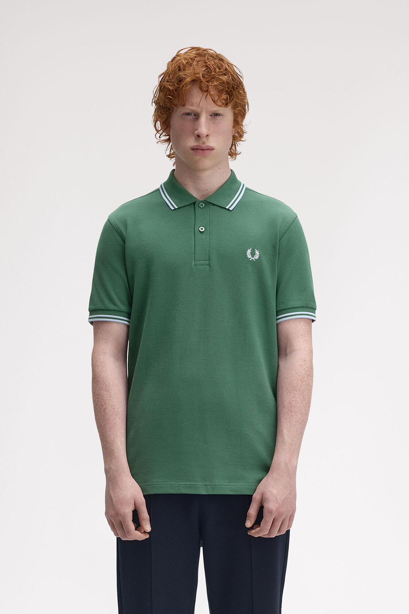 Fred Perry Polo piqu&eacute; masculina de manga curta