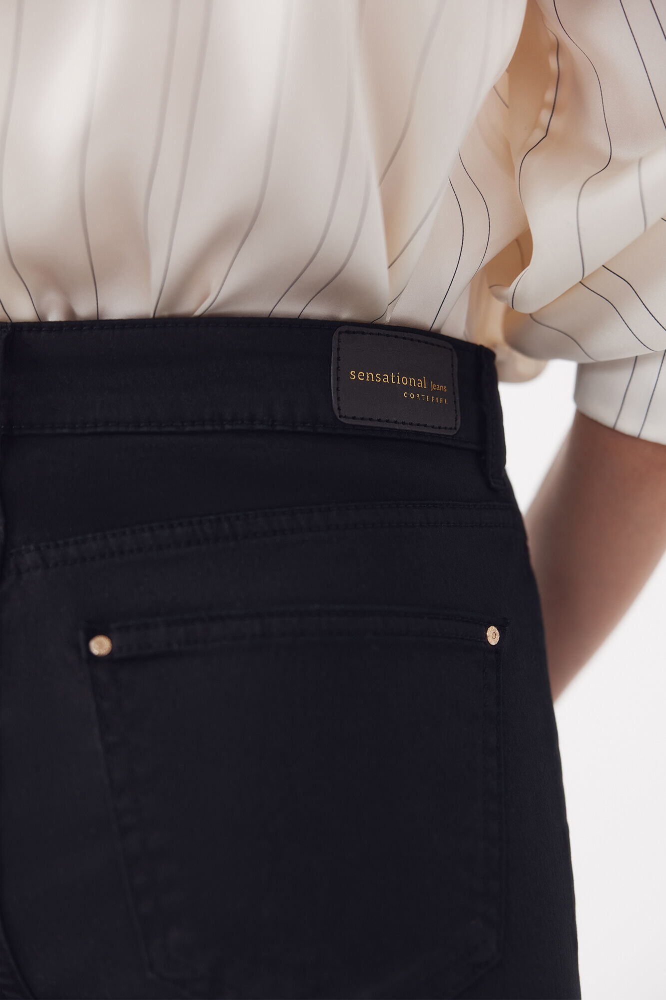 Cortefiel Sensational straight jeans Black