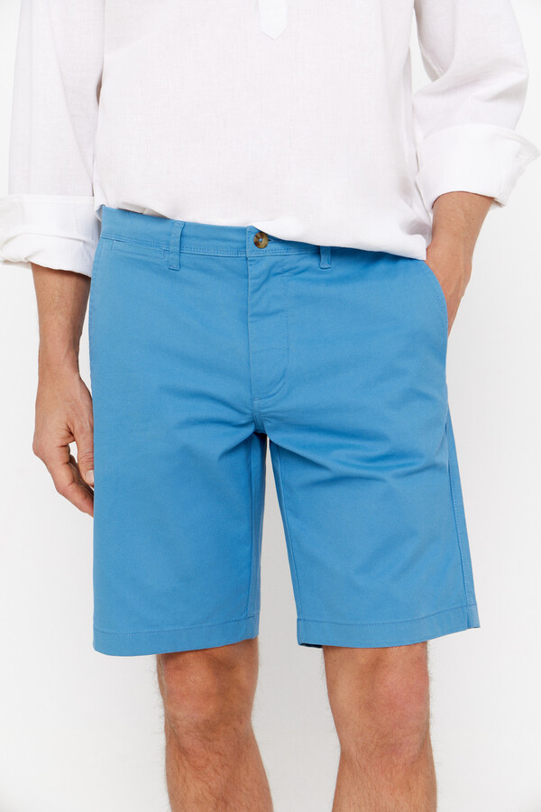 Cortefiel Chino Bermuda shorts Blue