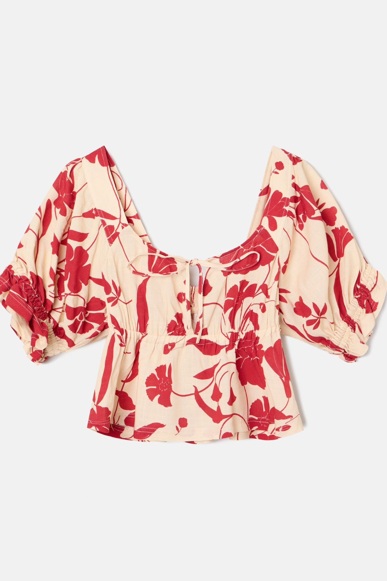 Silbon Blusa franzida  Vermelho