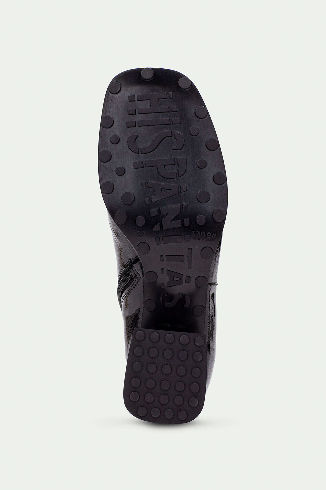 Hispanitas Bot&iacute;n punta cuadrada y cerco MARSELLA Negro