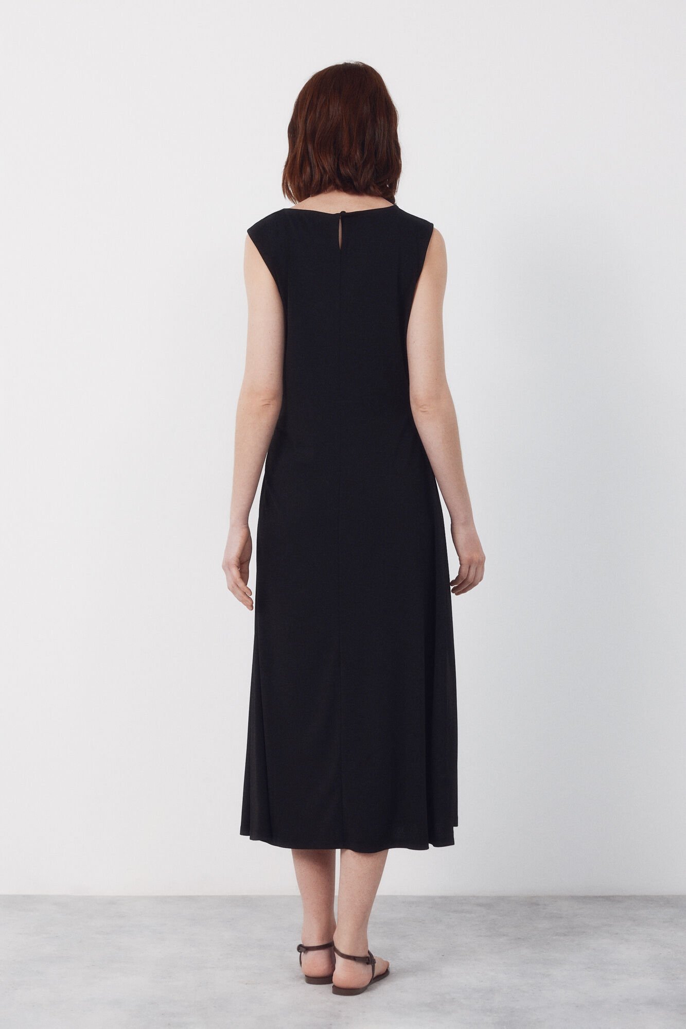 Cortefiel Side knot dress Black