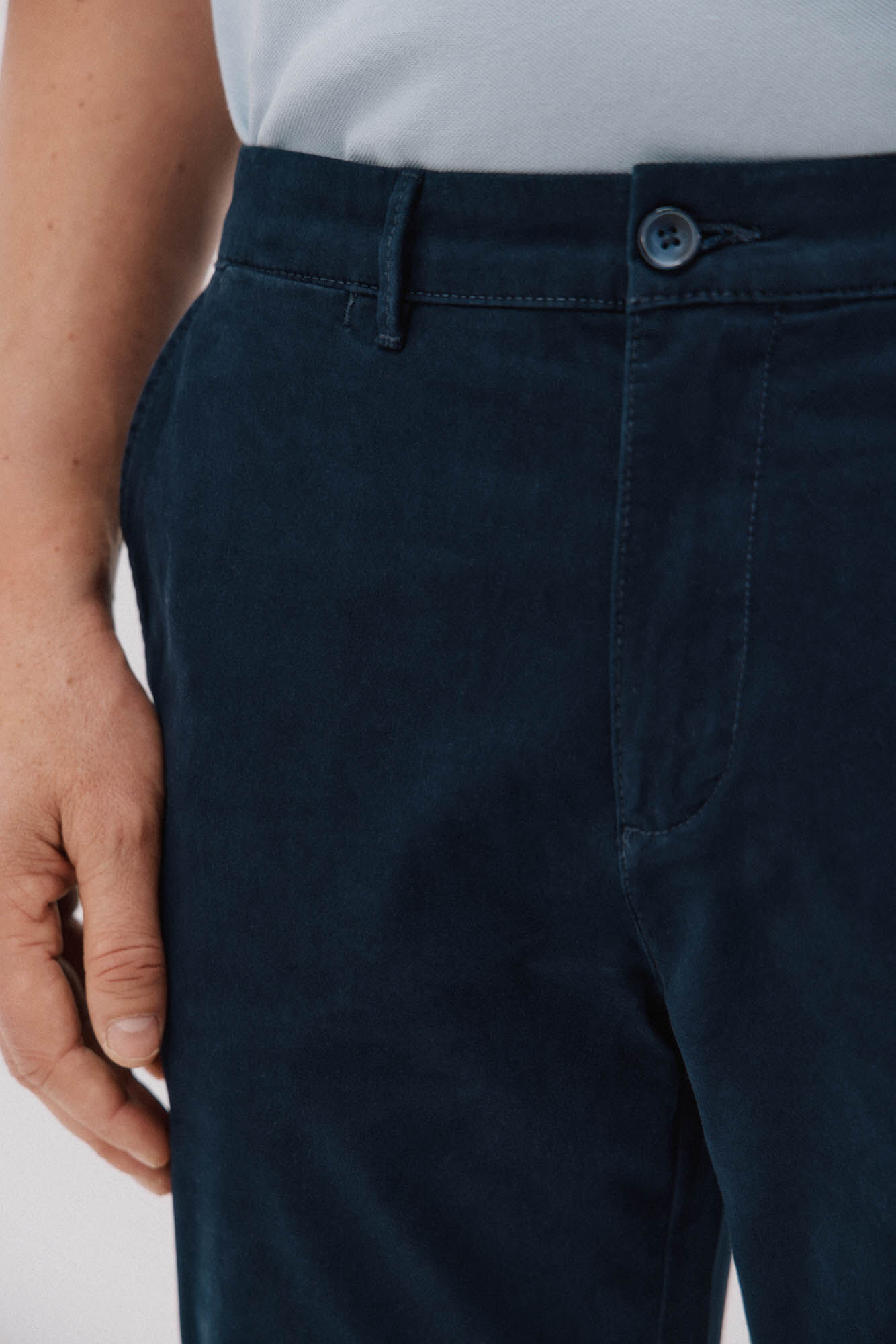 Cortefiel Regular fit chinos Navy