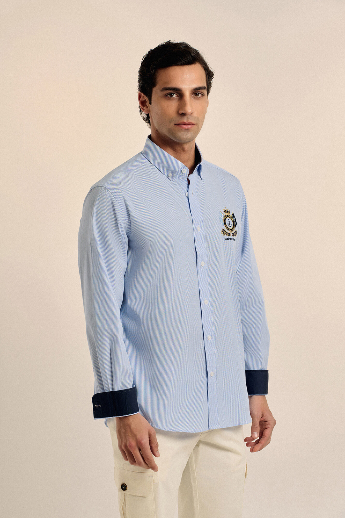 Valecuatro Camisa do escudo Azul