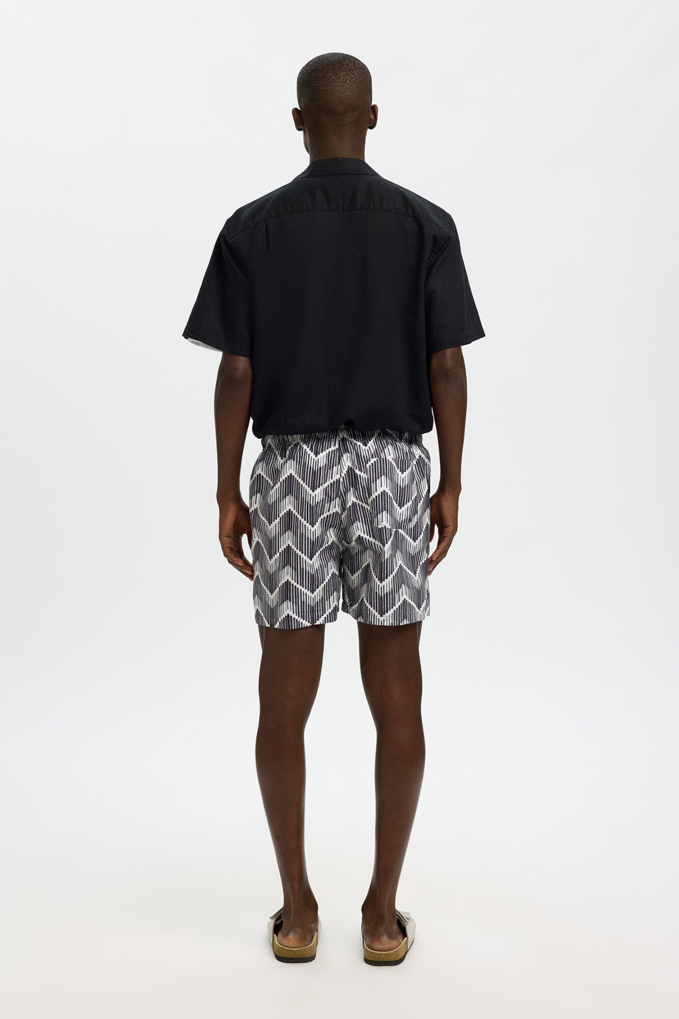 Selected Fato de banho liso Cinzento