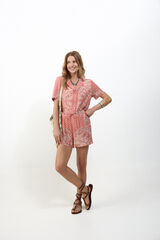 Slowlove Camisa corta estapada Coral