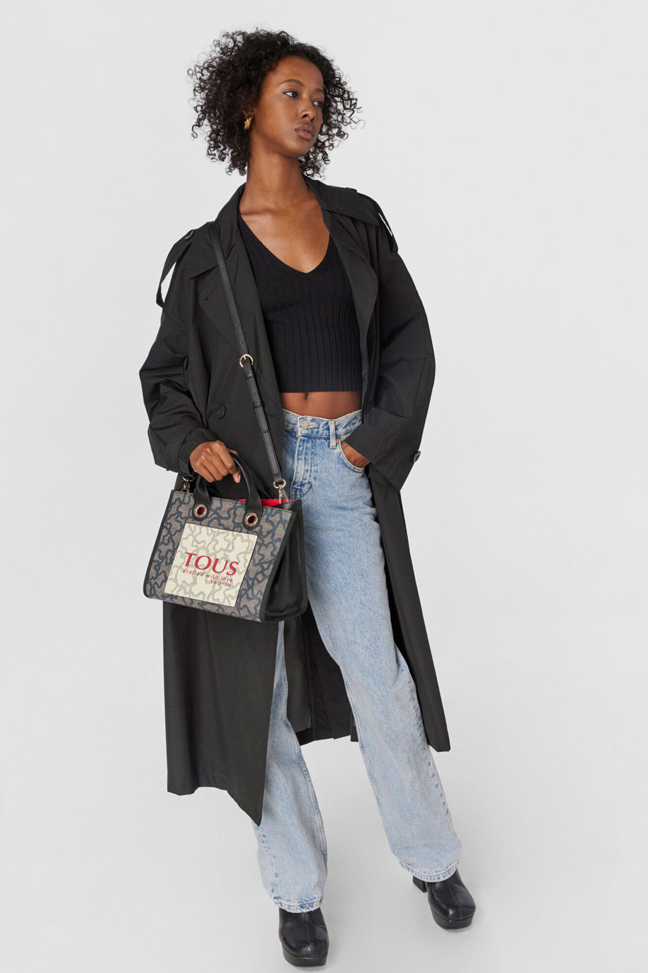 Tous Amaya Kaos Icon medium black shopper bag Multicolour