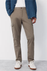 Cortefiel Pantal&oacute;n cargo tapered Kaki