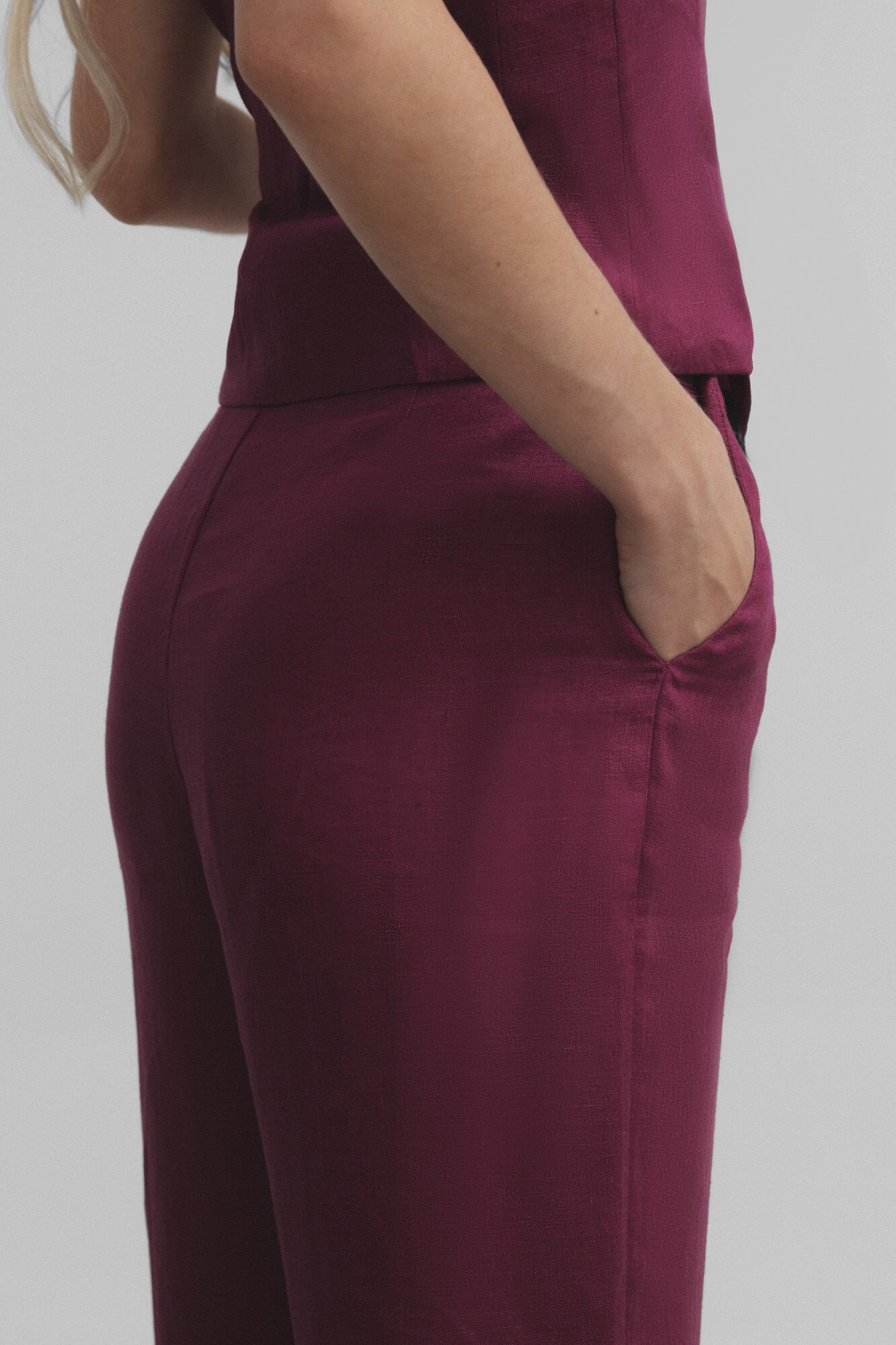 Silbon Pantal&oacute;n lino Vino