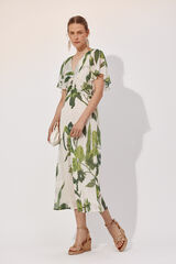 Cortefiel Fluid dress Printed white