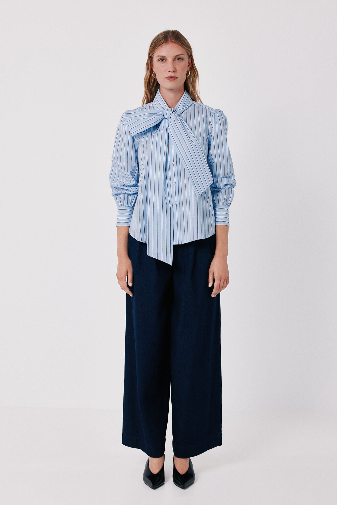 Cortefiel Blusa de riscas com la&ccedil;ada