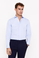 Cortefiel Camisa pinpoint liso f&aacute;cil de engomar Azul