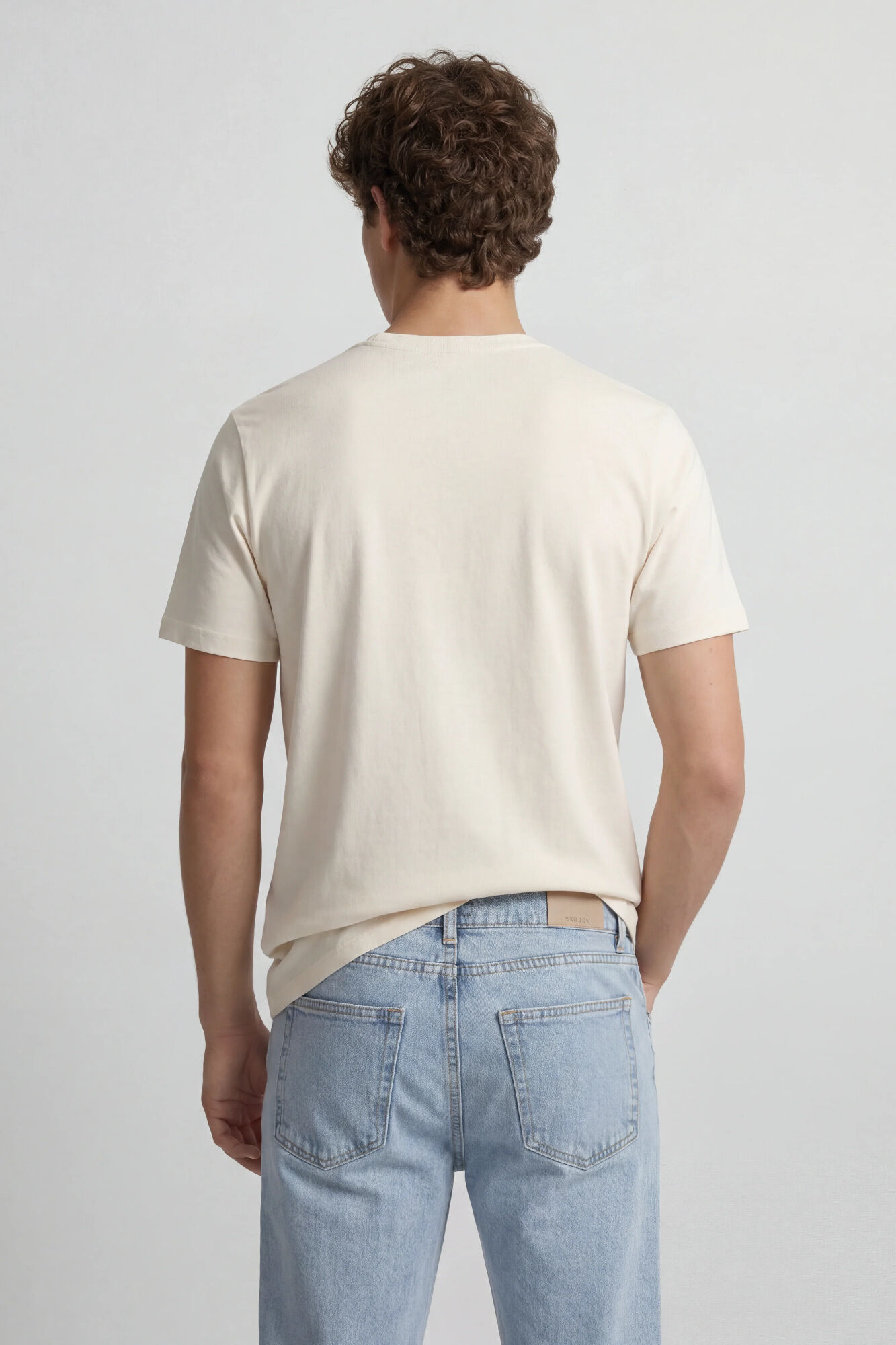 Silbon T-shirt de manga m&eacute;dia Ecru