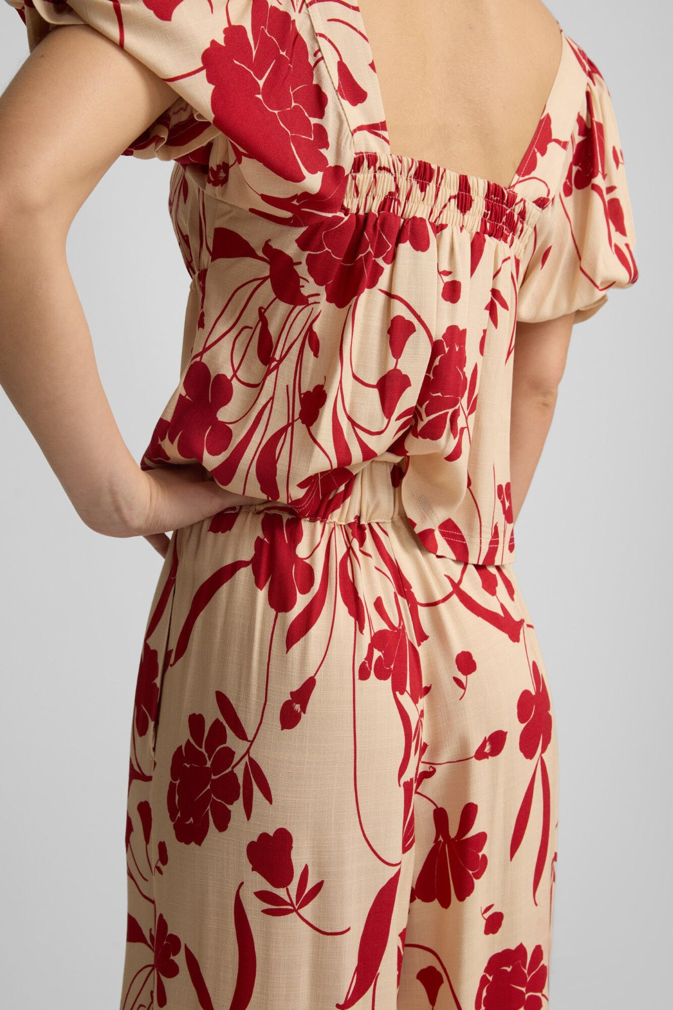 Silbon Cal&ccedil;a palazzo com estampado floral Vermelho