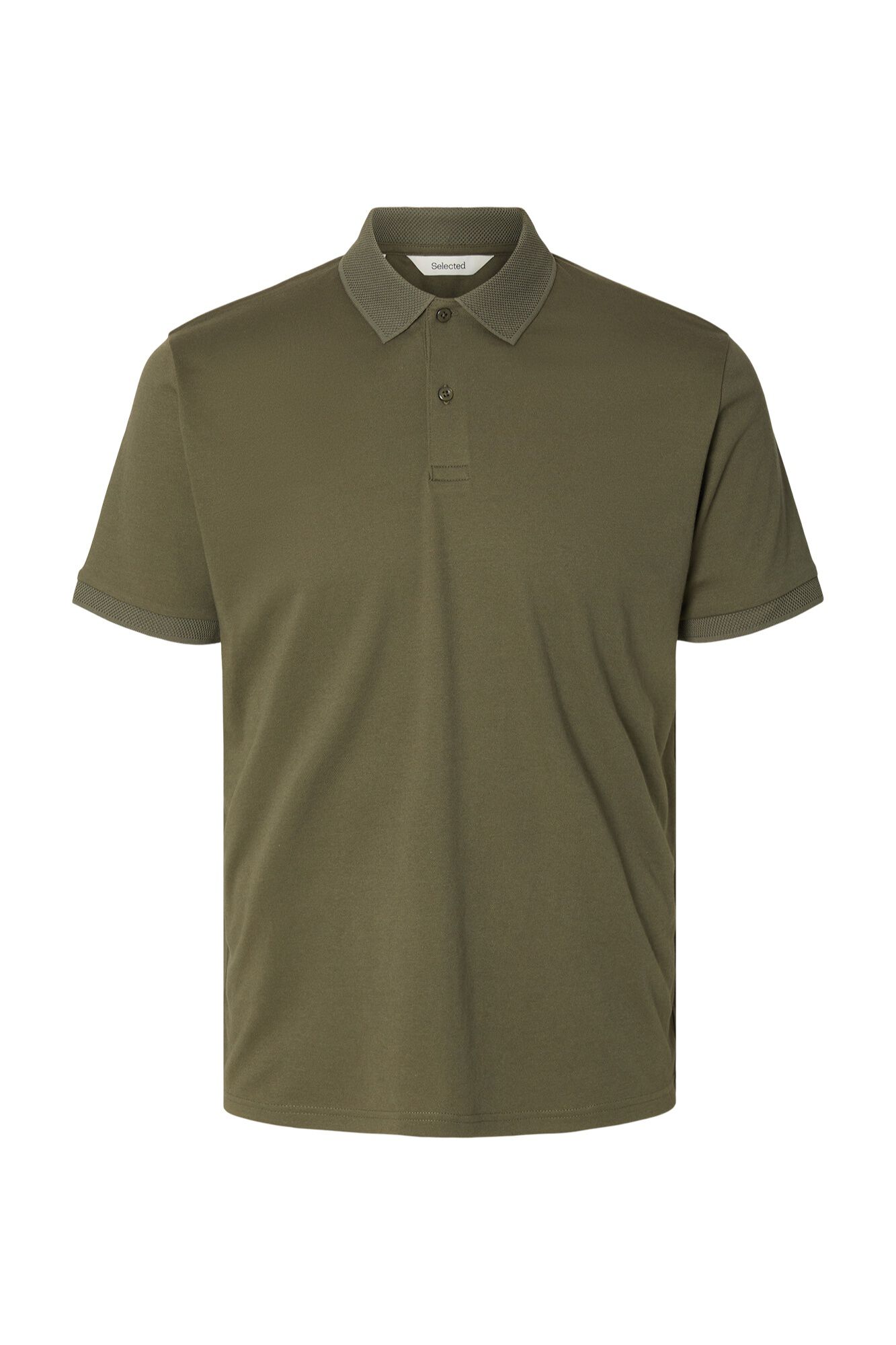 Selected Polo b&aacute;sico em piqu&eacute; Verde