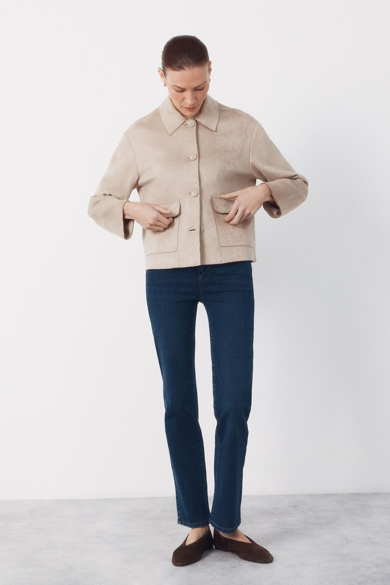 Cortefiel Chaqueta tejido efecto ante