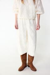 Slowlove Pantal&oacute;n bombacho lace Marfil