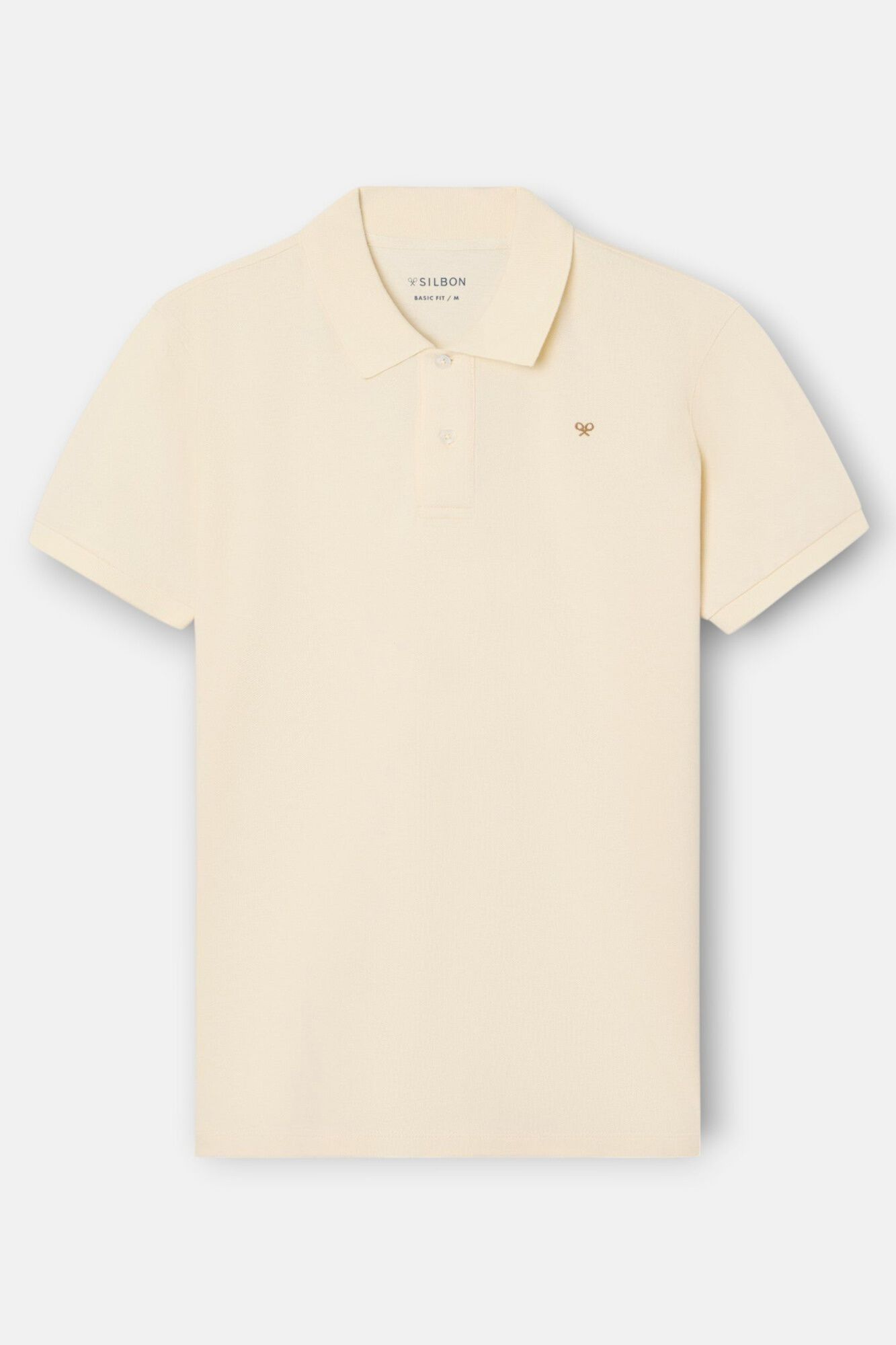 Silbon Polo cl&aacute;ssico liso Ecru