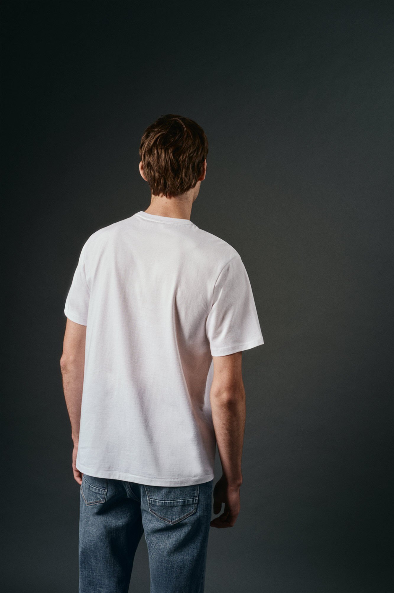 OOTO Camiseta gr&aacute;fica lavada Branco