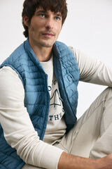 Cortefiel Ultra-light quilted gilet Blue