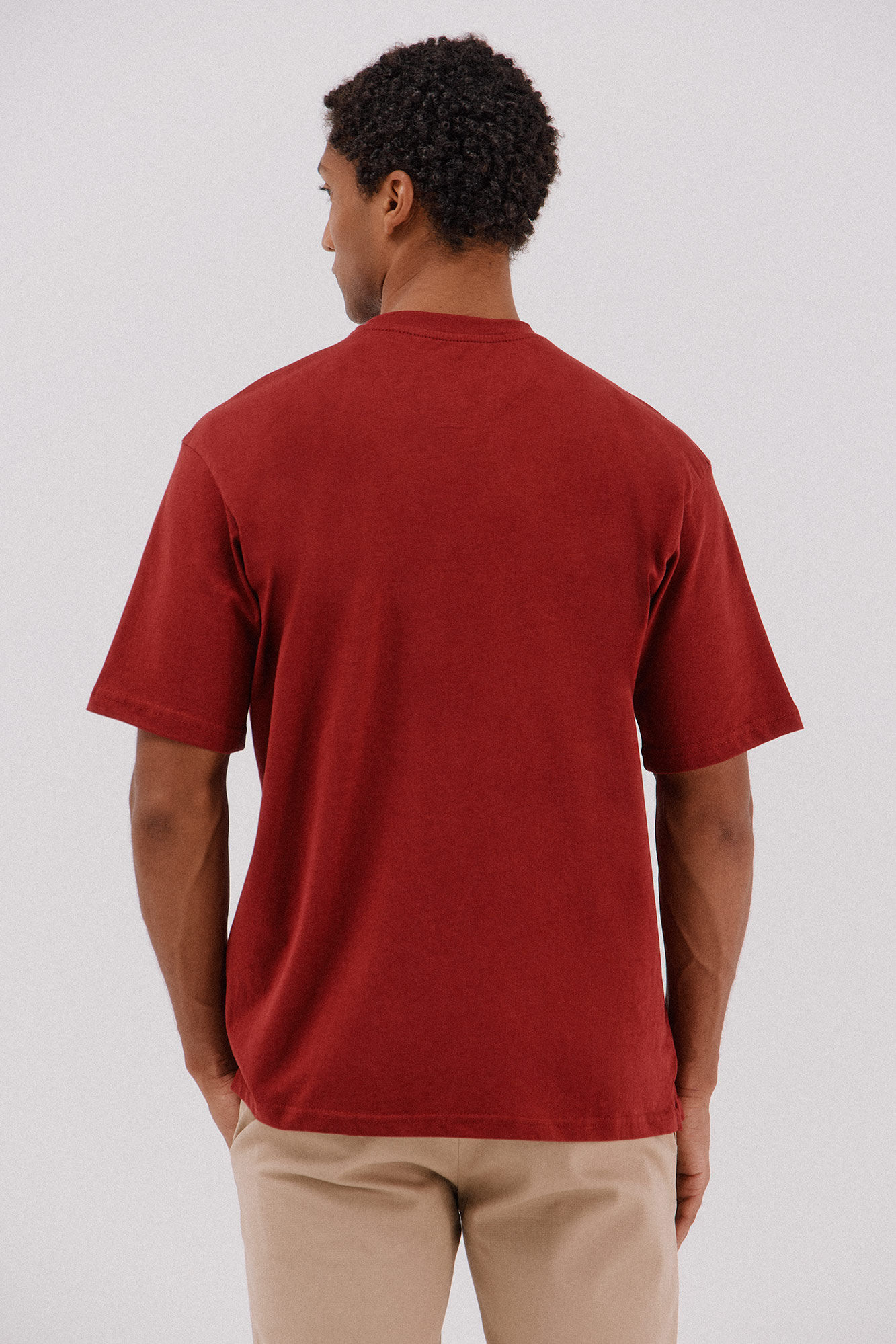 Cortefiel Basic T-shirt Coral