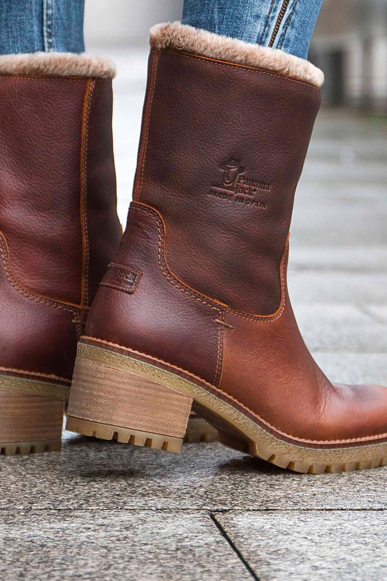 Panama Jack Women's heeled boots Brown