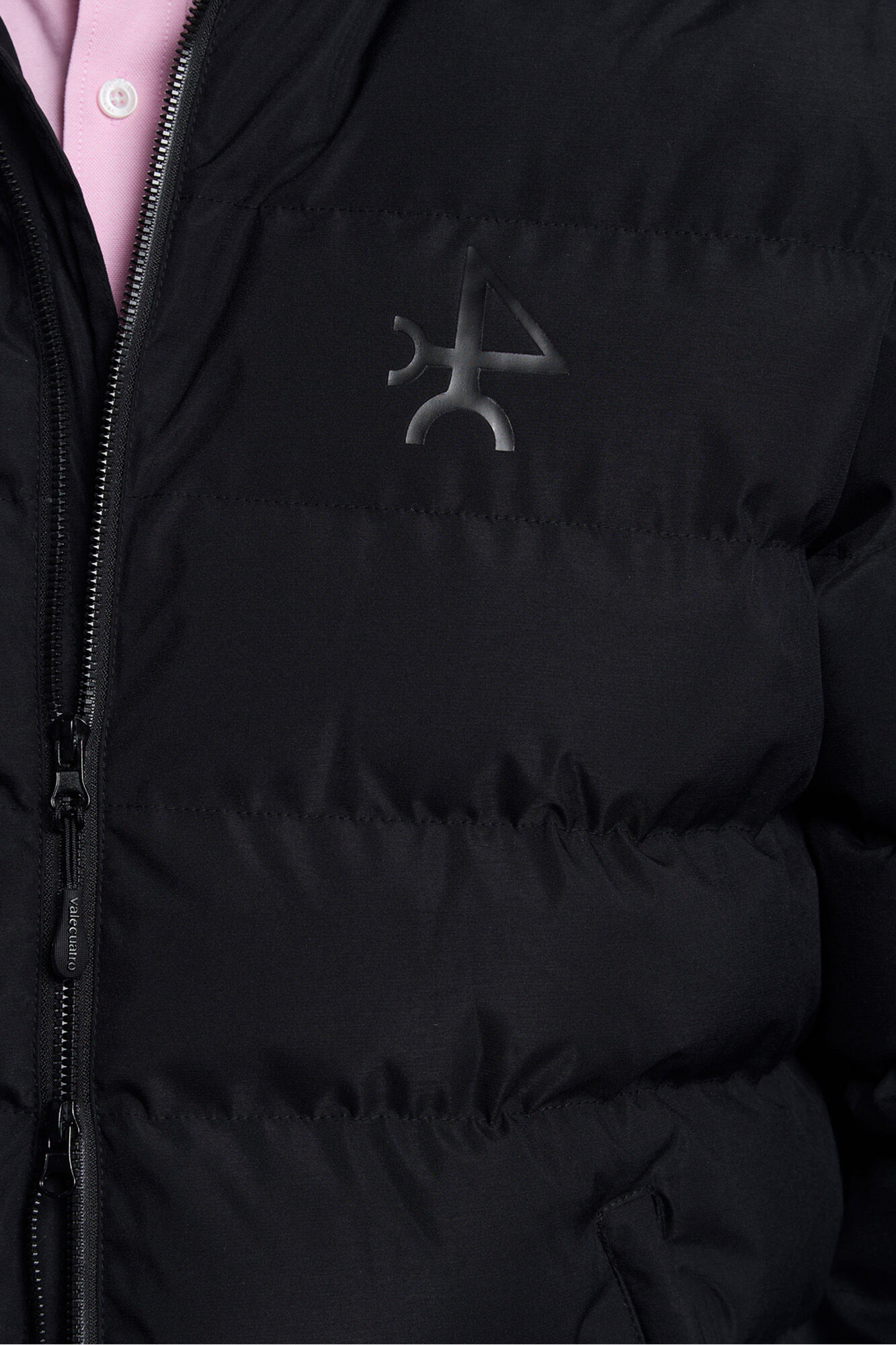 Valecuatro Casaco acolchoada preta com relevo Preto