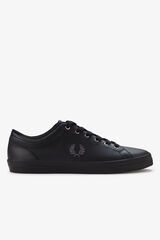 Fred Perry Tênis de couro básico Preto