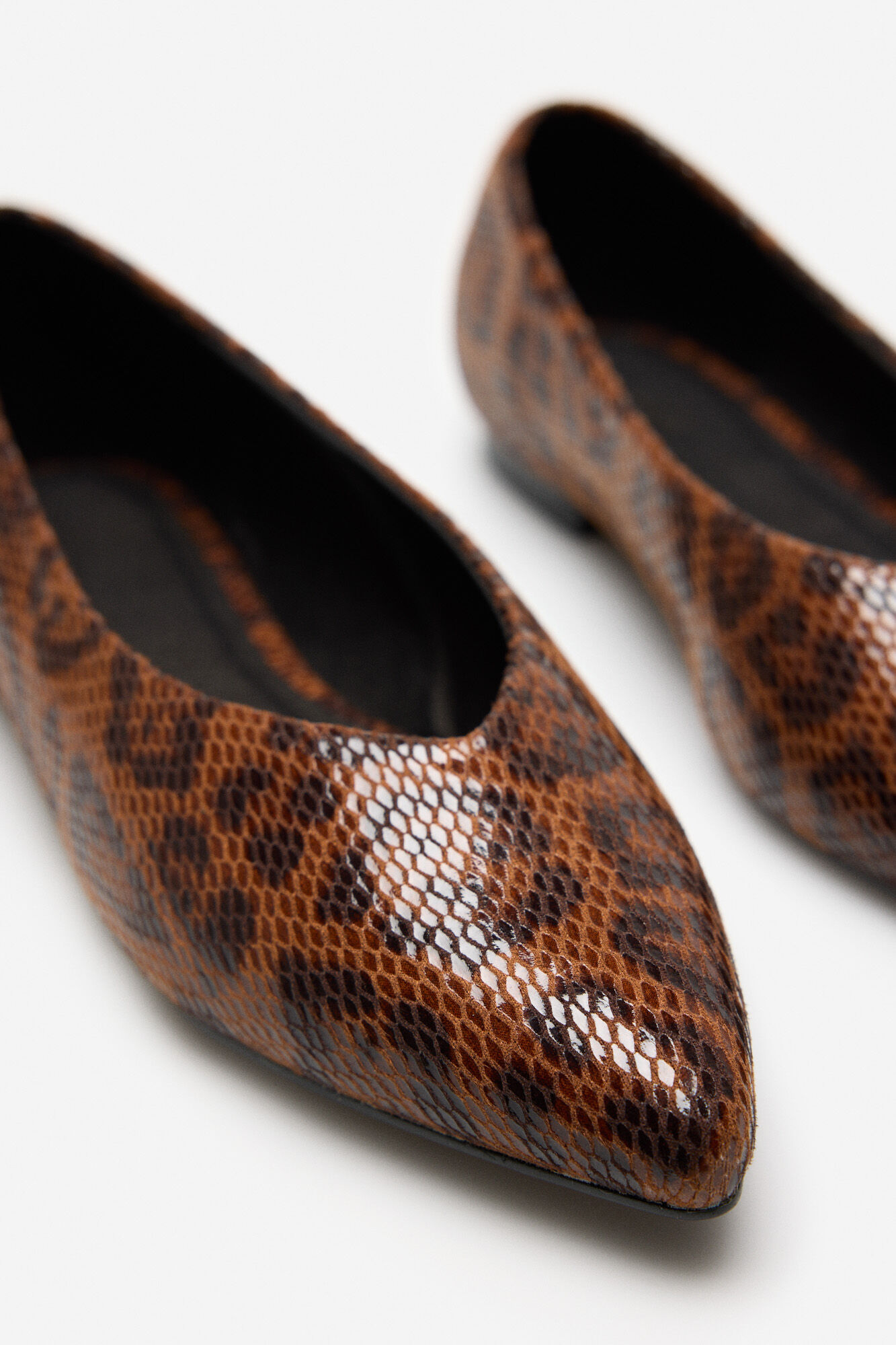 Cortefiel Bailarina leopardo Estampado marr&oacute;n