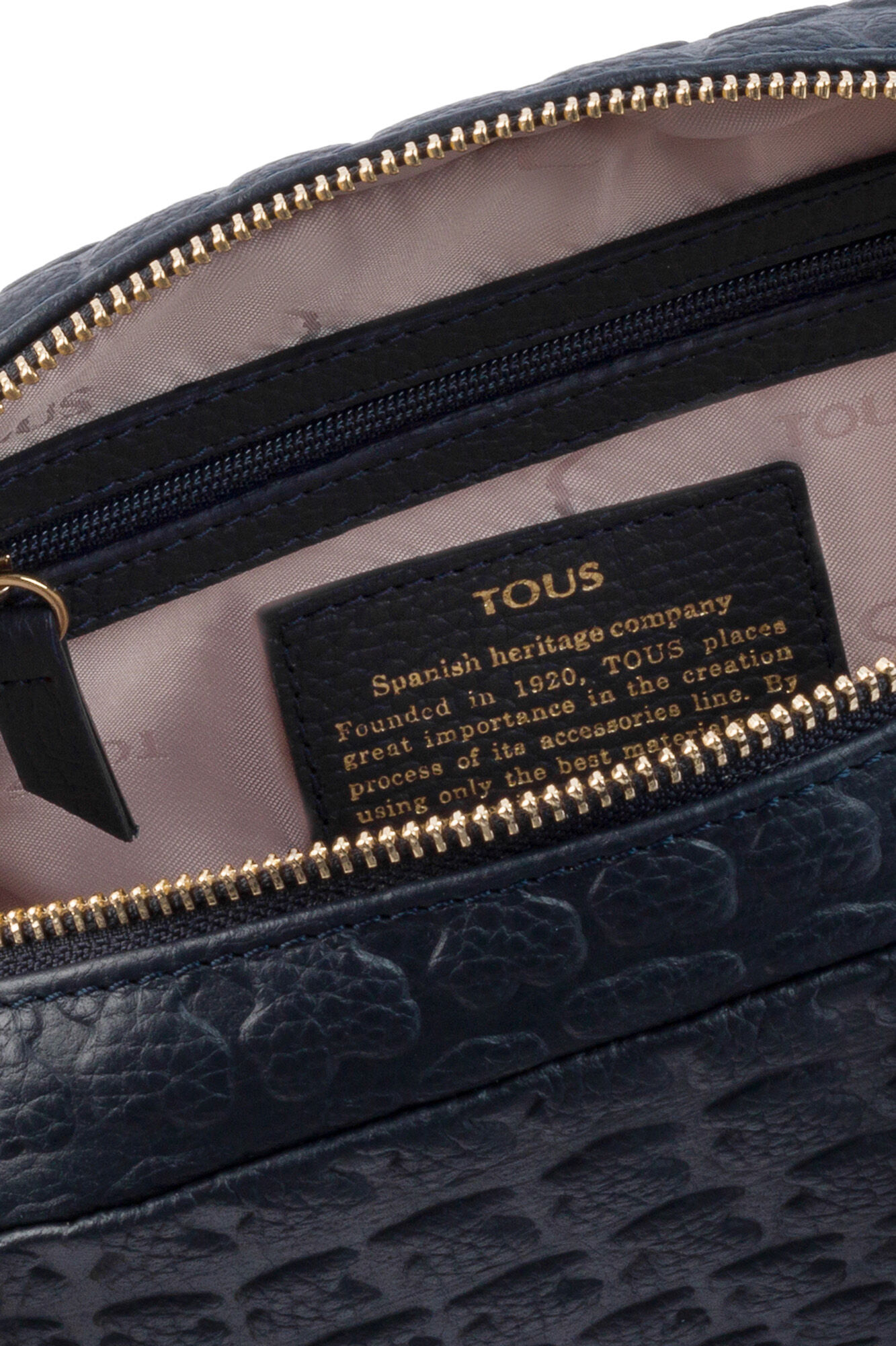 Tous Bandolera de piel azul marino Sherton Azul marino