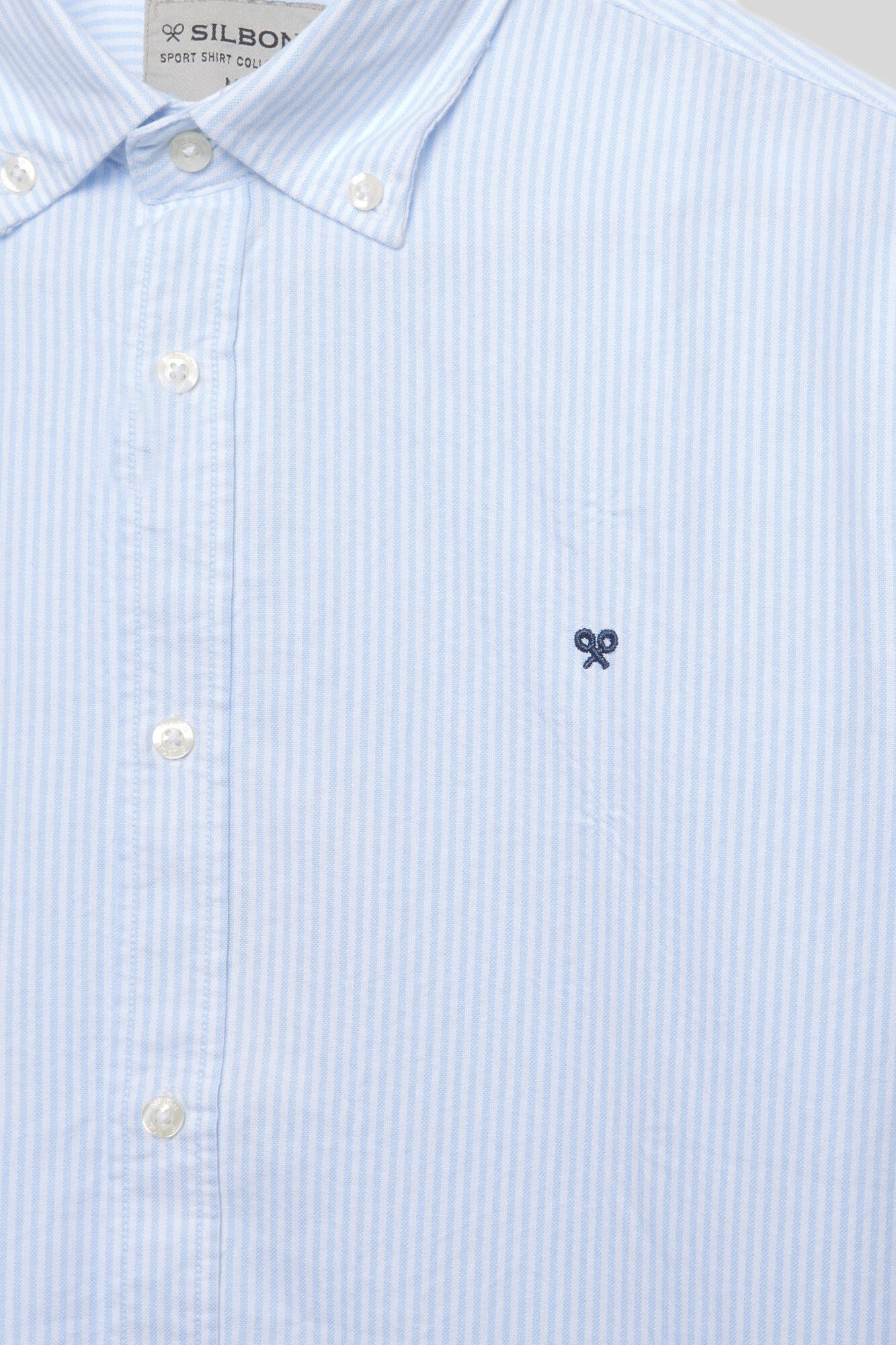 Silbon Oxford casual shirt Blue