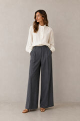Vila Cal&ccedil;a wide leg Cinzento