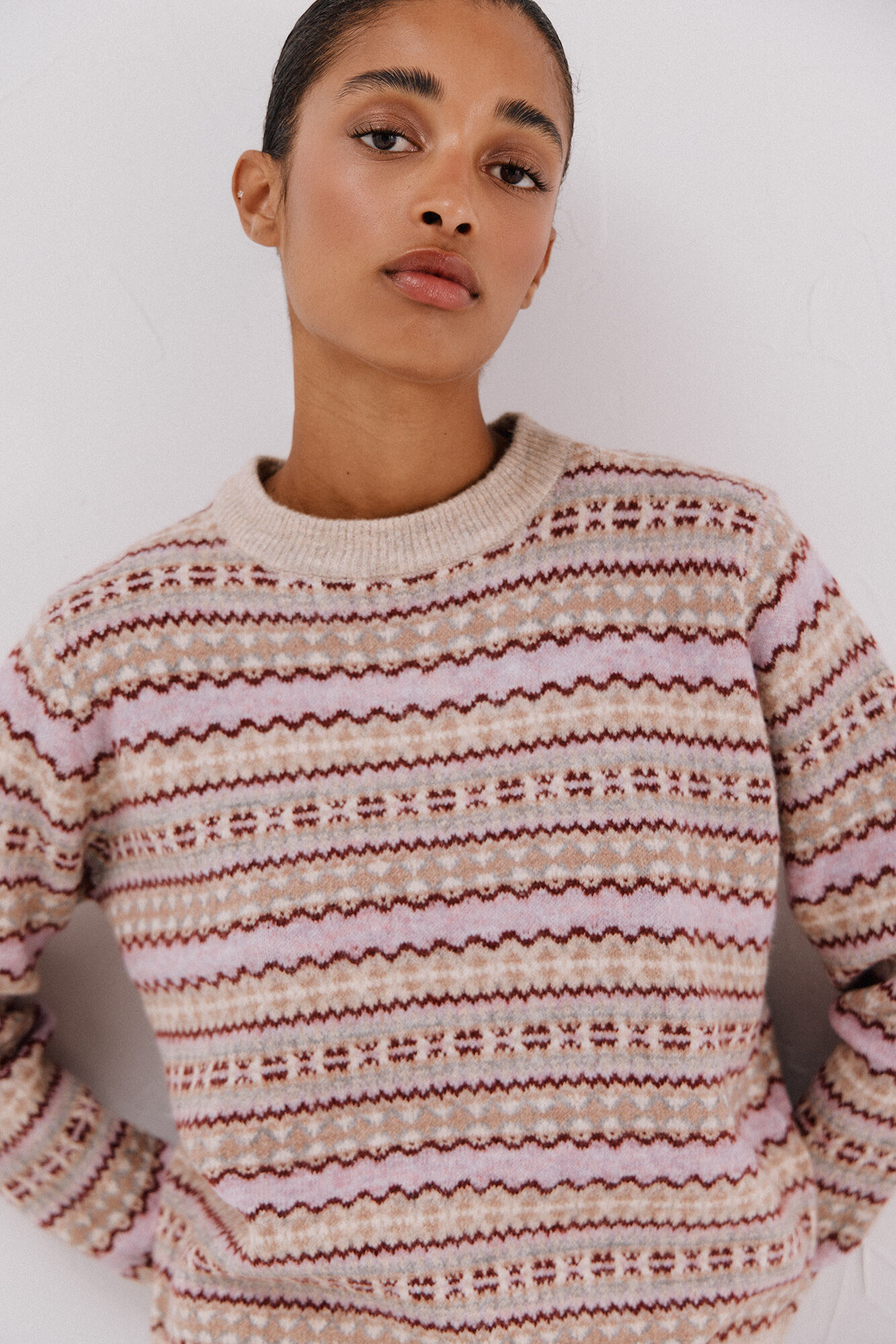 Cortefiel su&eacute;ter de malha grega