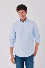 Cortefiel Plain Oxford shirt Blue