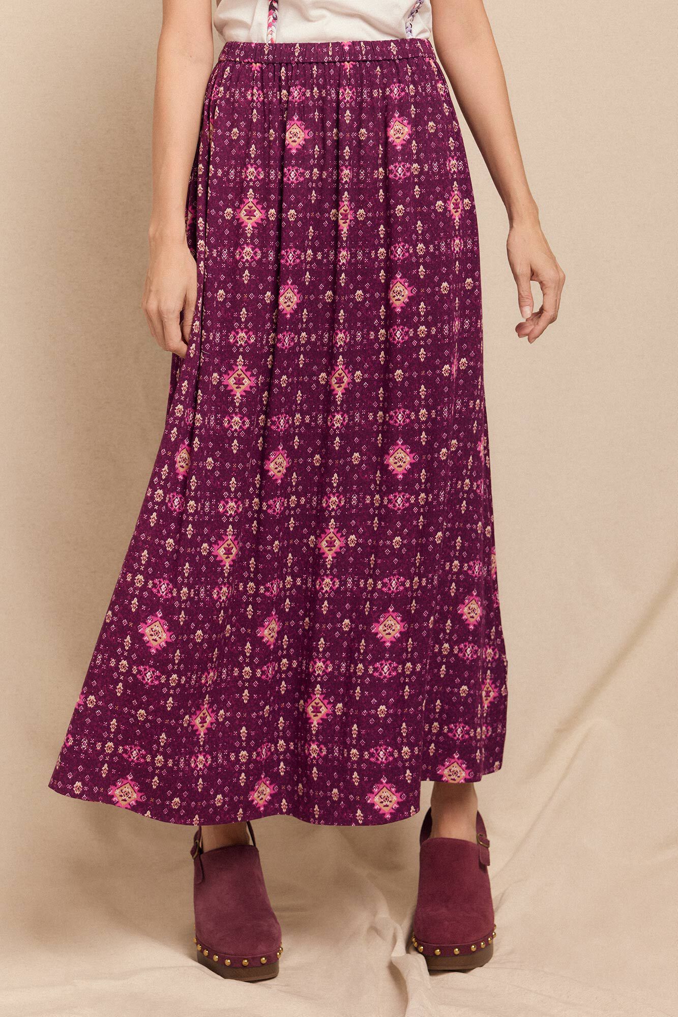 Slowlove Saia midi estampada