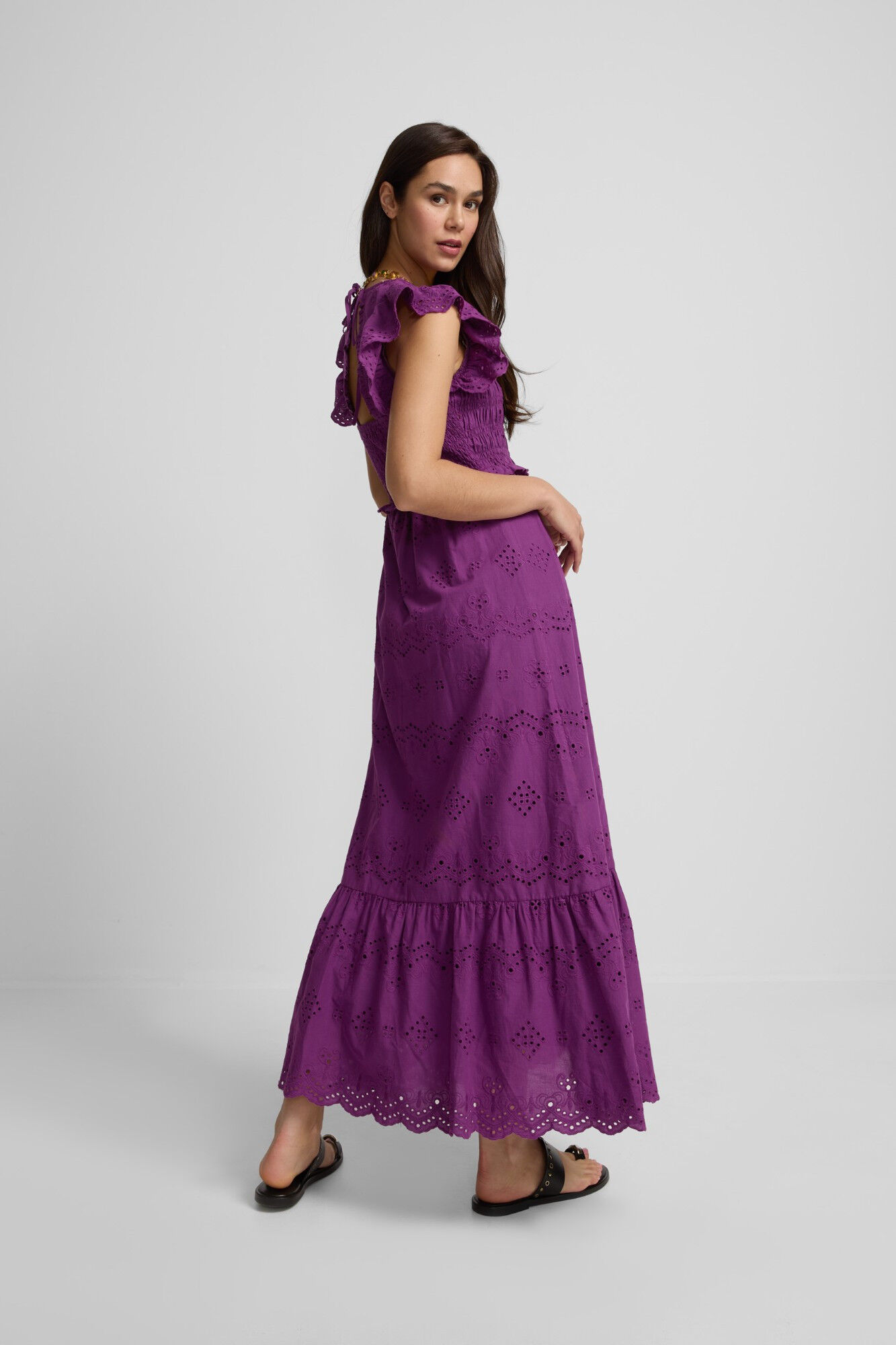 Silbon Vestido calados Morado