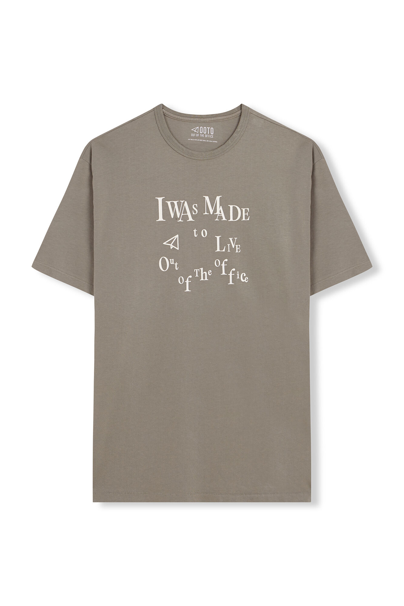 OOTO Camiseta gr&aacute;fica lavada Verde