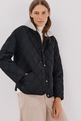 Cortefiel Short hood sweatshirt anorak Black