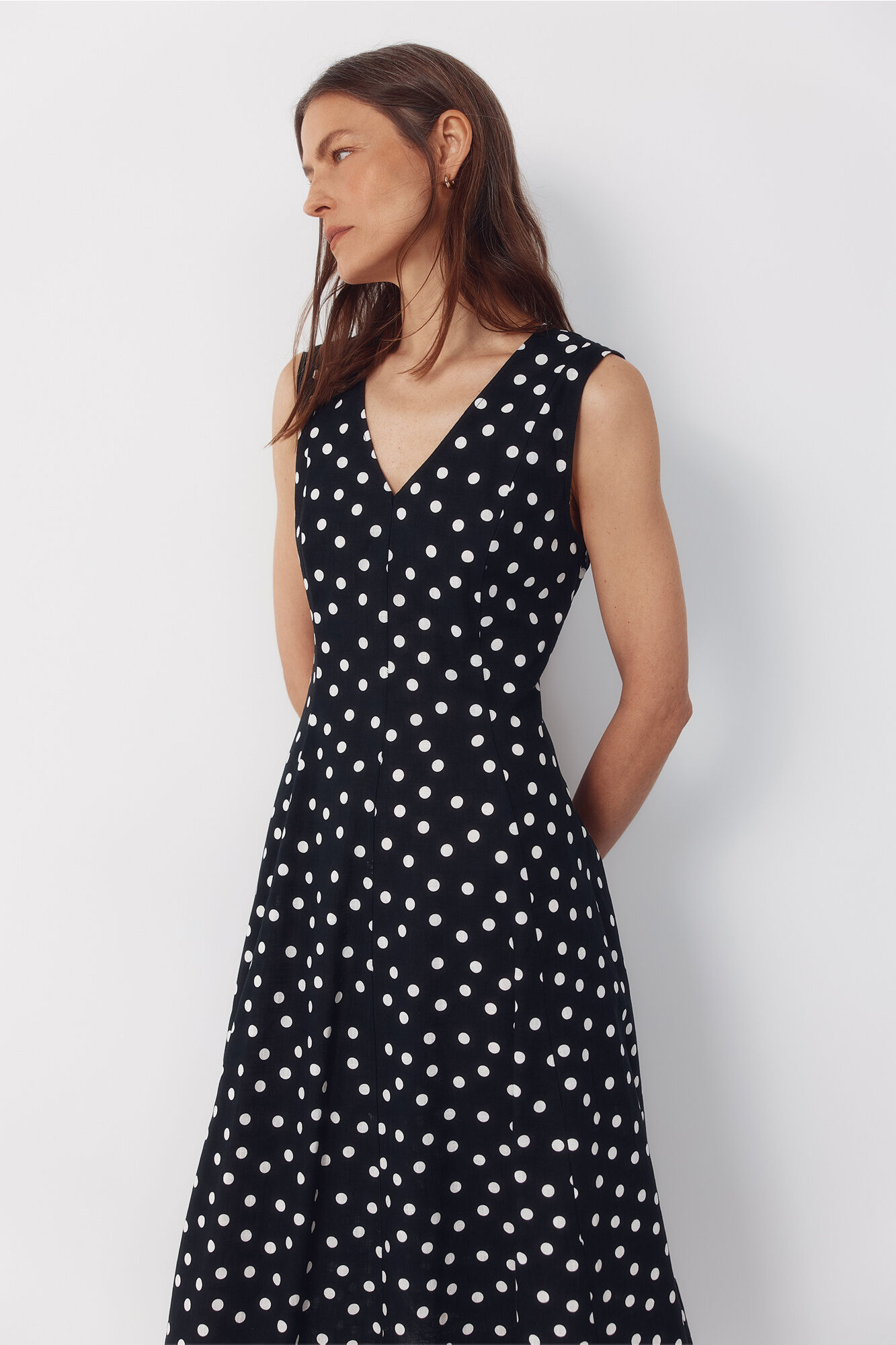 Cortefiel Print flared dress Multicolour