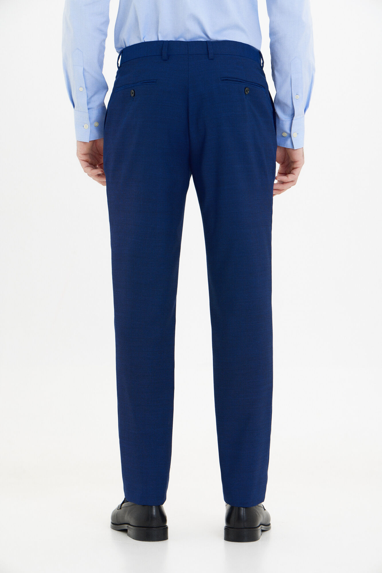 Cortefiel Deep blue slim fit trousers Blue