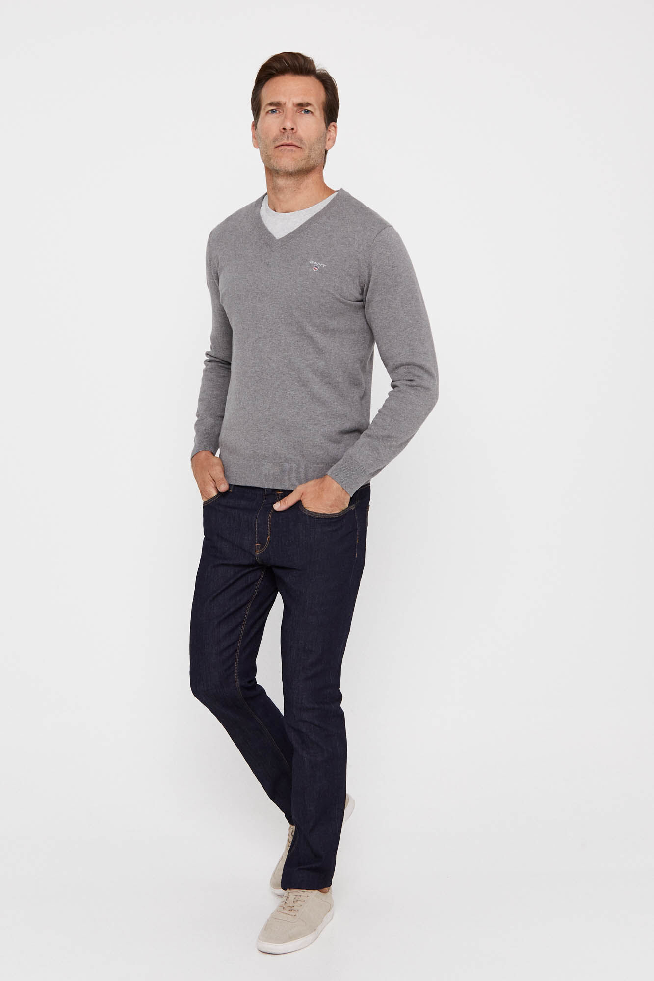 Gant V-neck jumper Grey