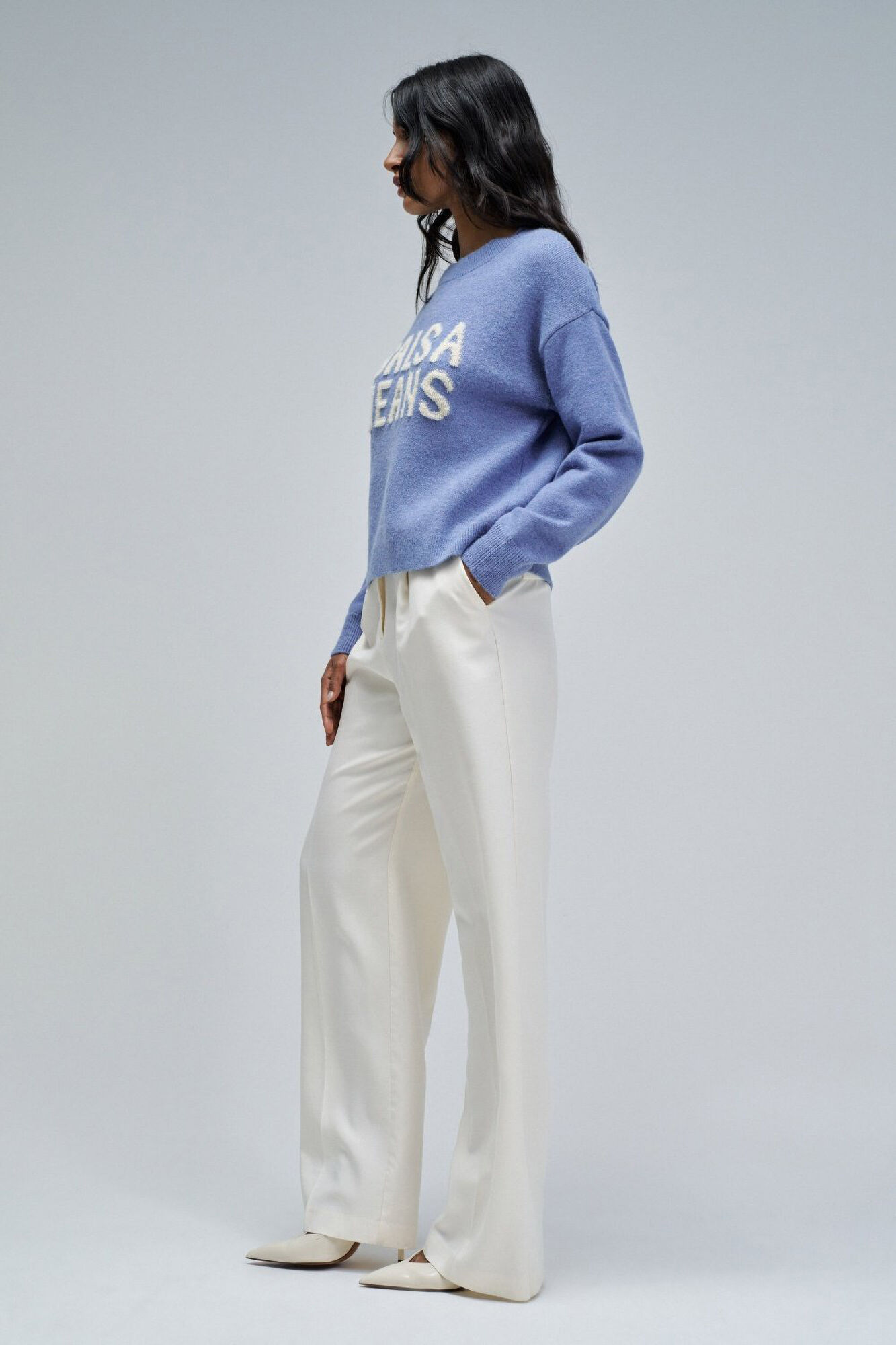 Salsa Jeans Jersey-Knit jumper with branding Blue