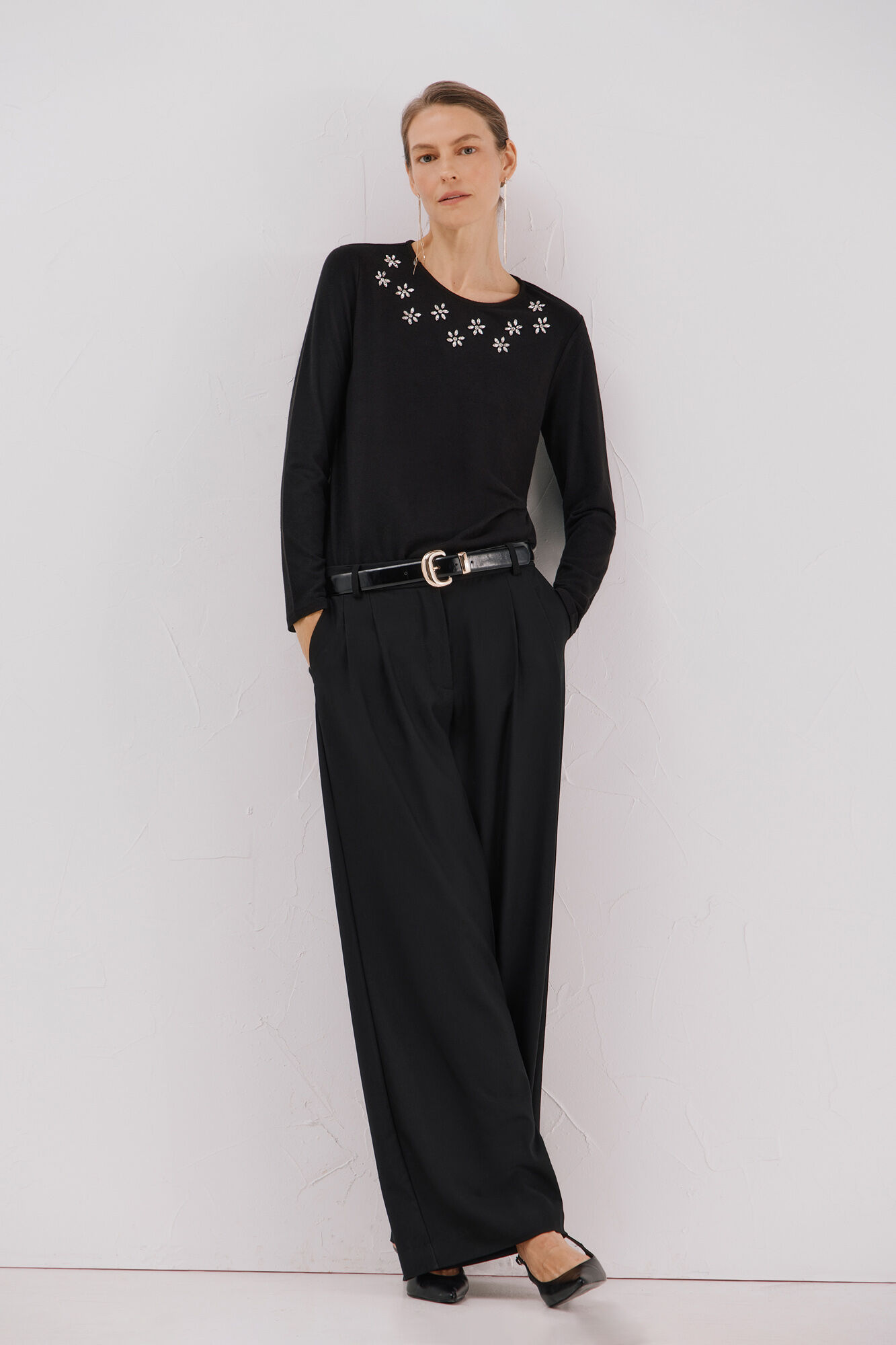 Cortefiel Rhinestone detail t-shirt