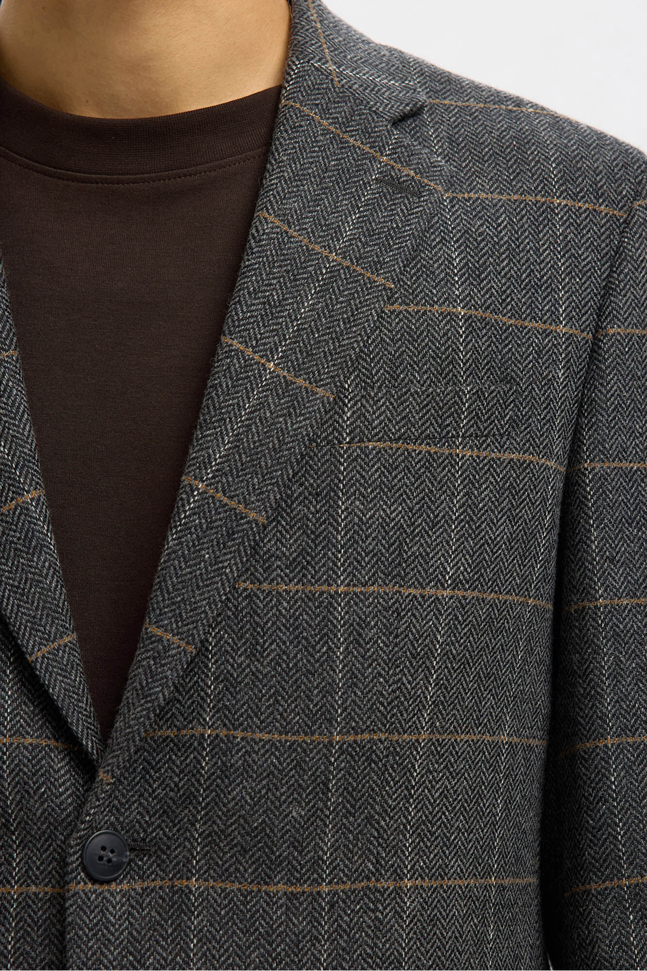 Selected Blazer de l&atilde; xadrez