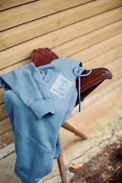 Cortefiel Washed hoodie Blue