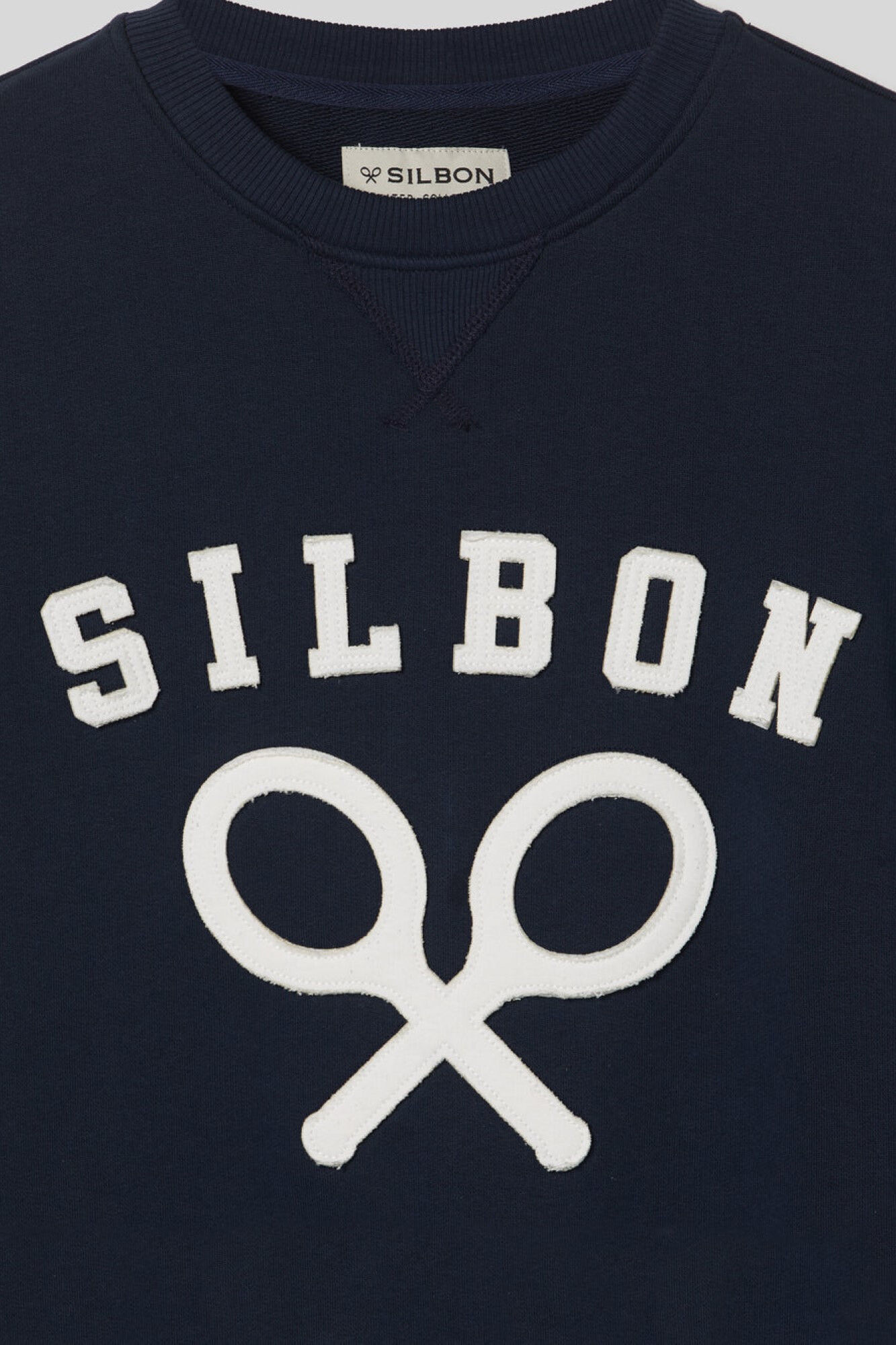 Silbon Sudadera clasica logo azul marino Azul marino
