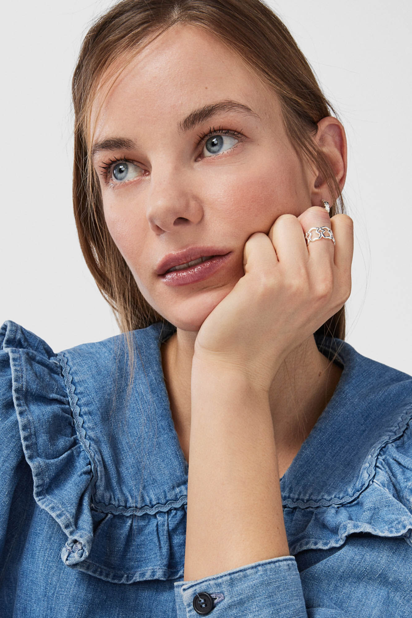 Tous Anel de prata motivos urso New Carrossel Cinzento