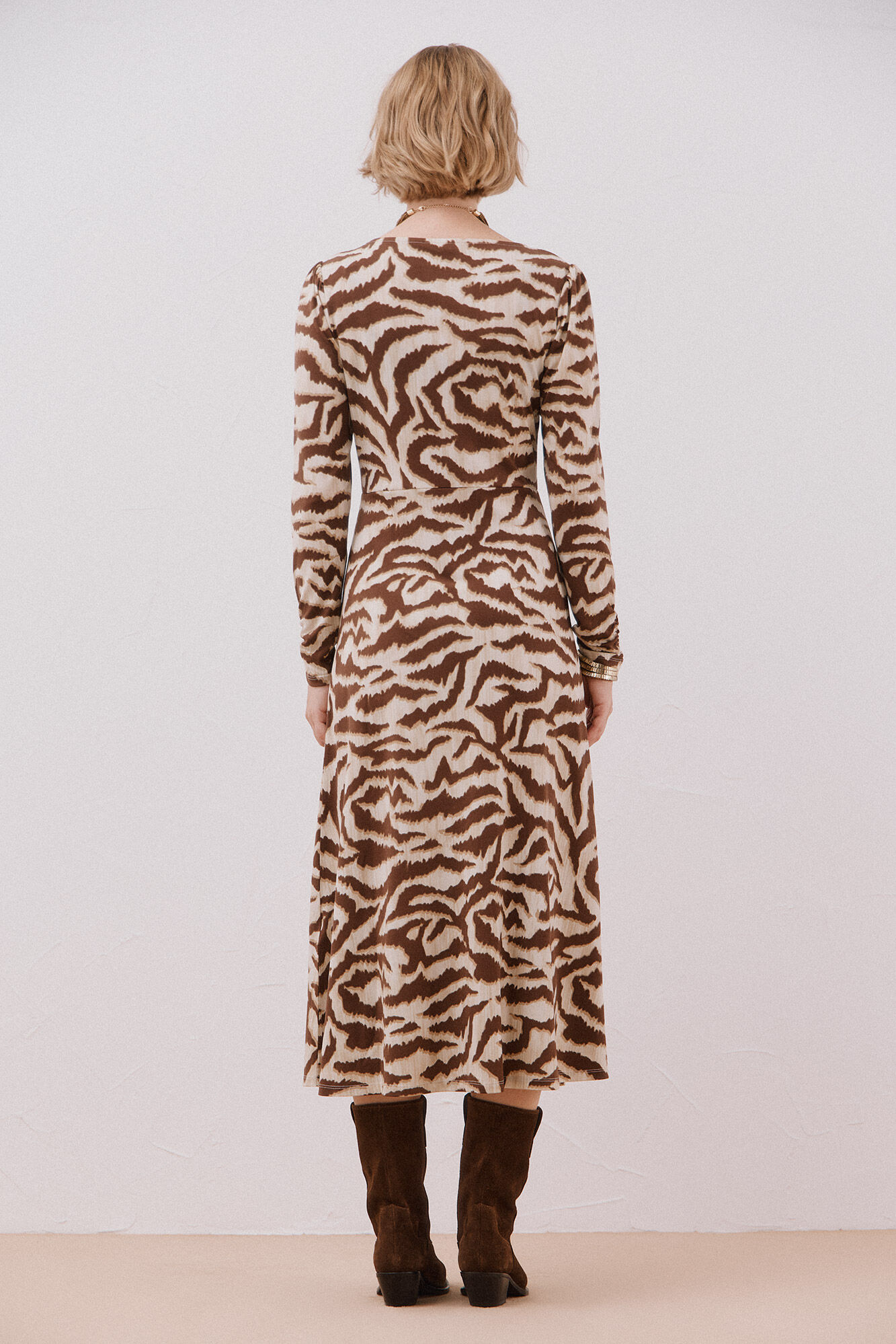 Cortefiel Vestido com peito franzido Multicolorido